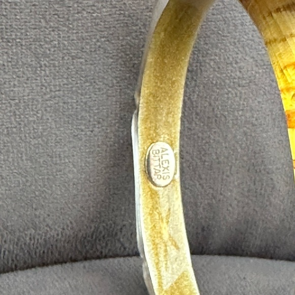 Alexis Bittar Golden Bamboo Lucite Bangle Bracelet - Picture 5 of 5